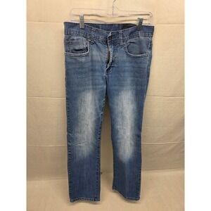 Axel Slim Straight Mens Jeans‎ 30x32 Medium Wash Blue Denim Stretch